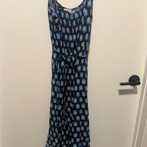 J. Crew Blue Patterned Dress